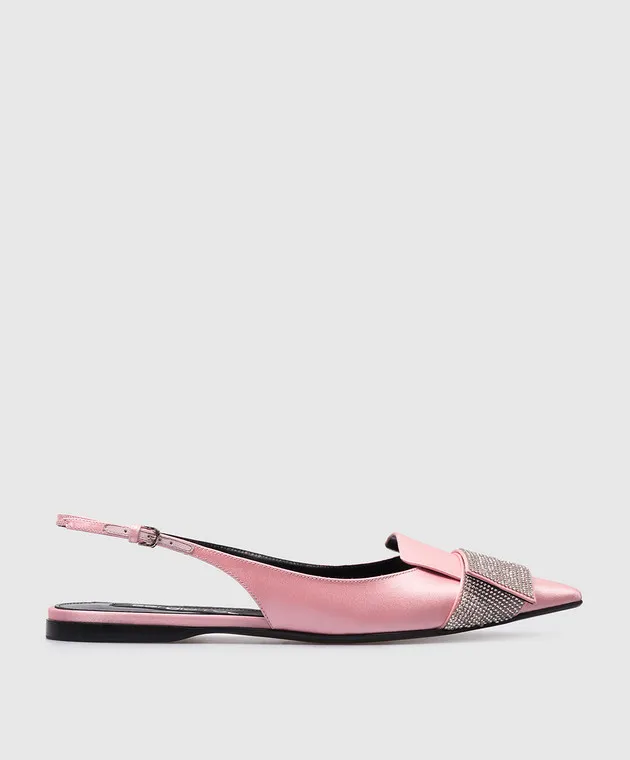 Sergio Rossi Slingback in cristalli rosa Paris B07710MAFT72