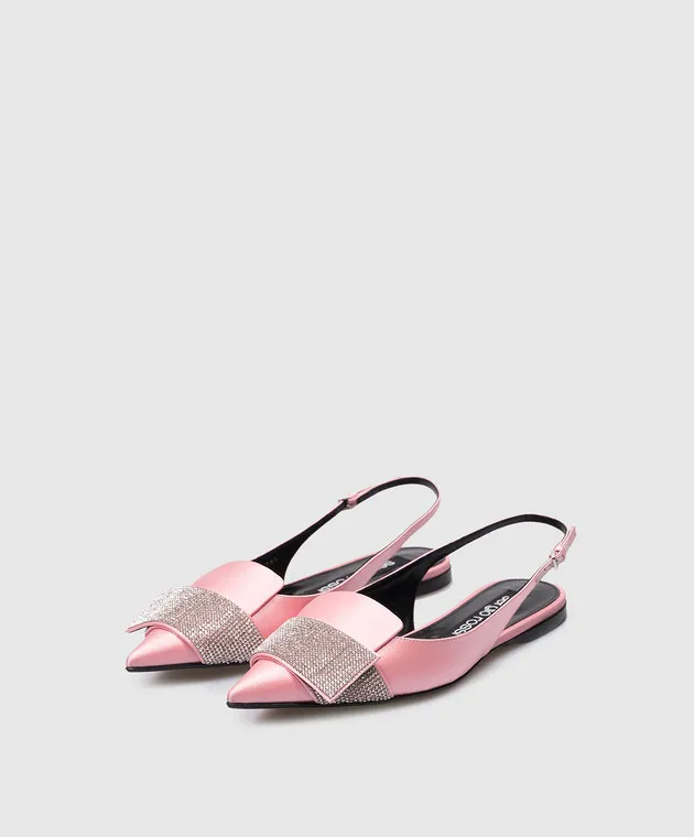 Sergio Rossi Slingback in cristalli rosa Paris B07710MAFT72