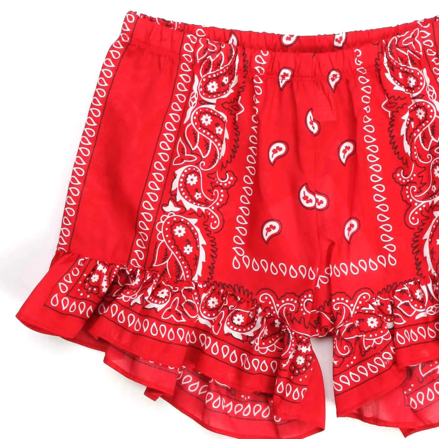 Shorts Rossi Con Stampa Girl