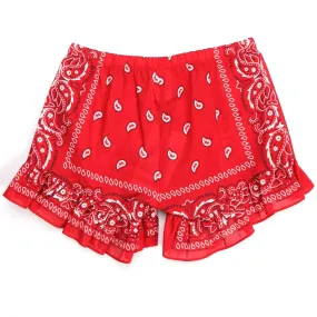 Shorts Rossi Con Stampa Girl