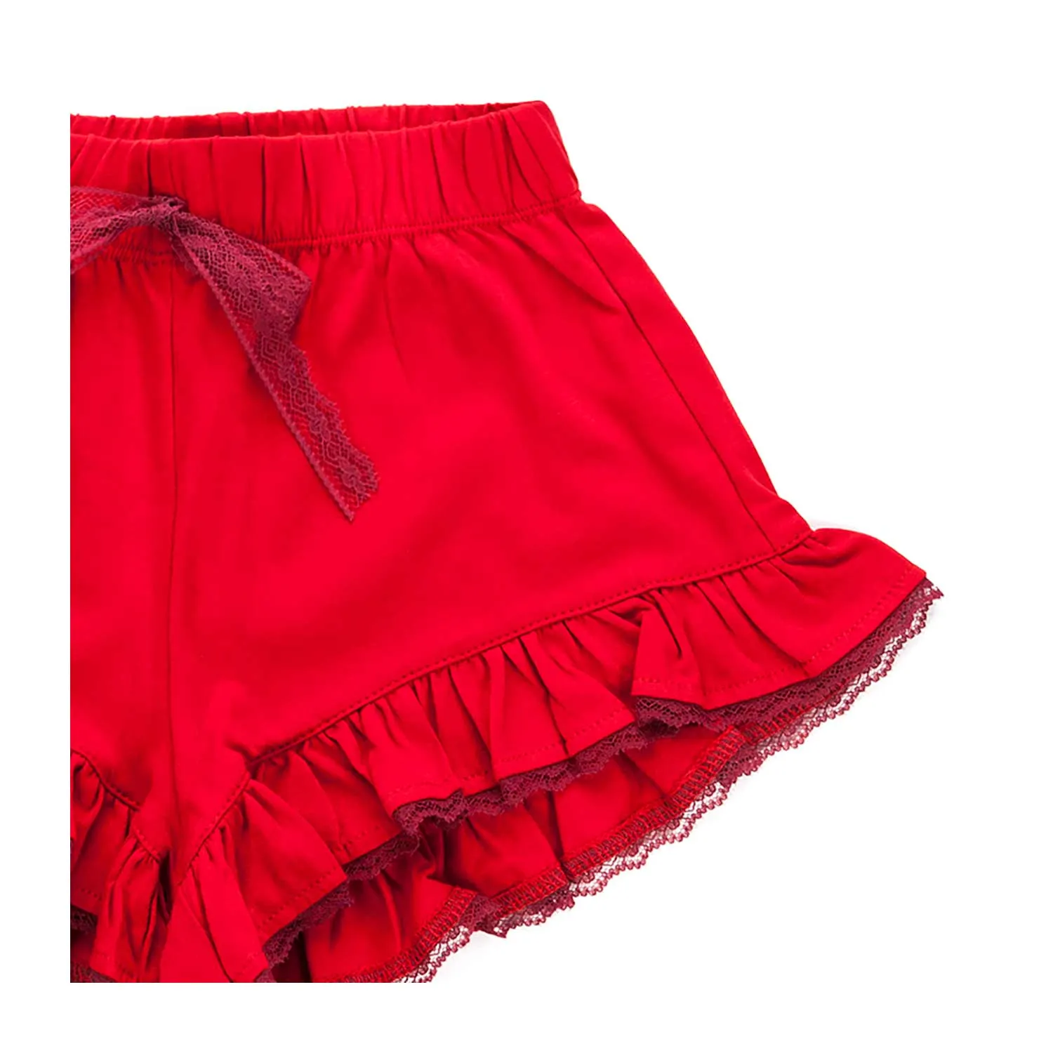 Shorts Rossi Per Bambina