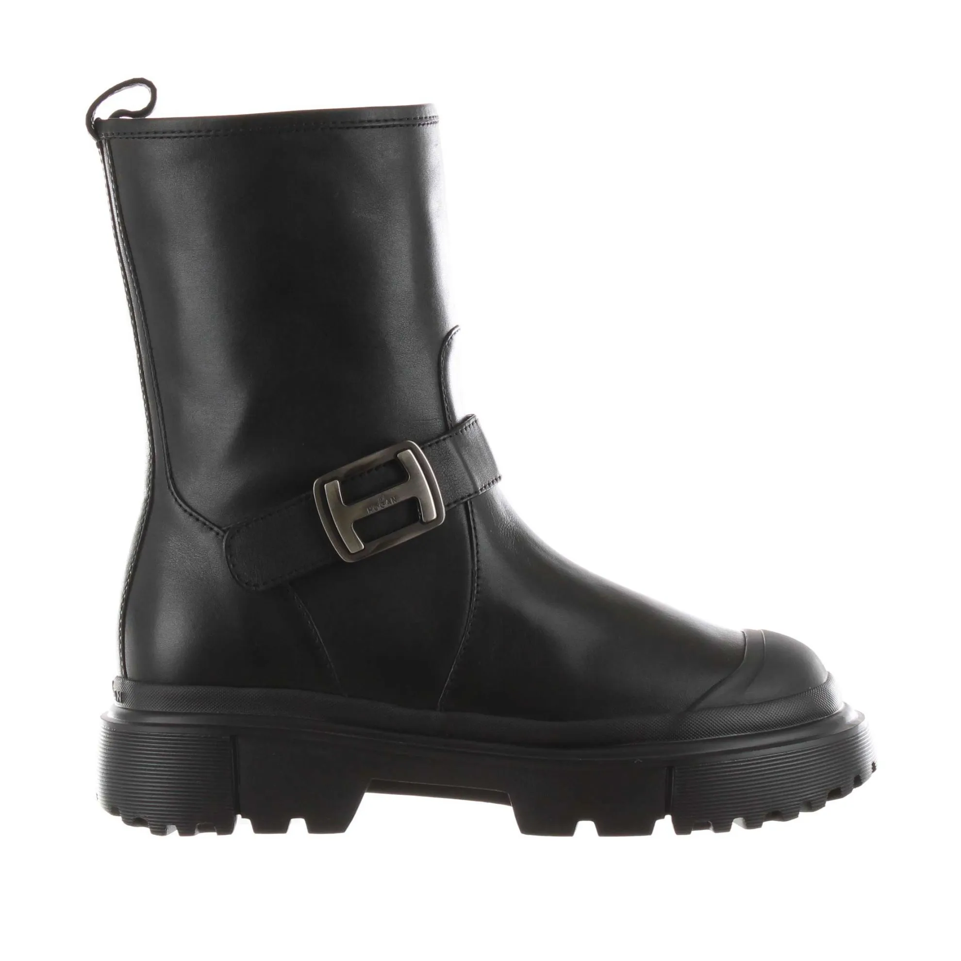 Stivaletto biker h619 in pelle