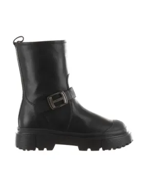 Stivaletto biker h619 in pelle