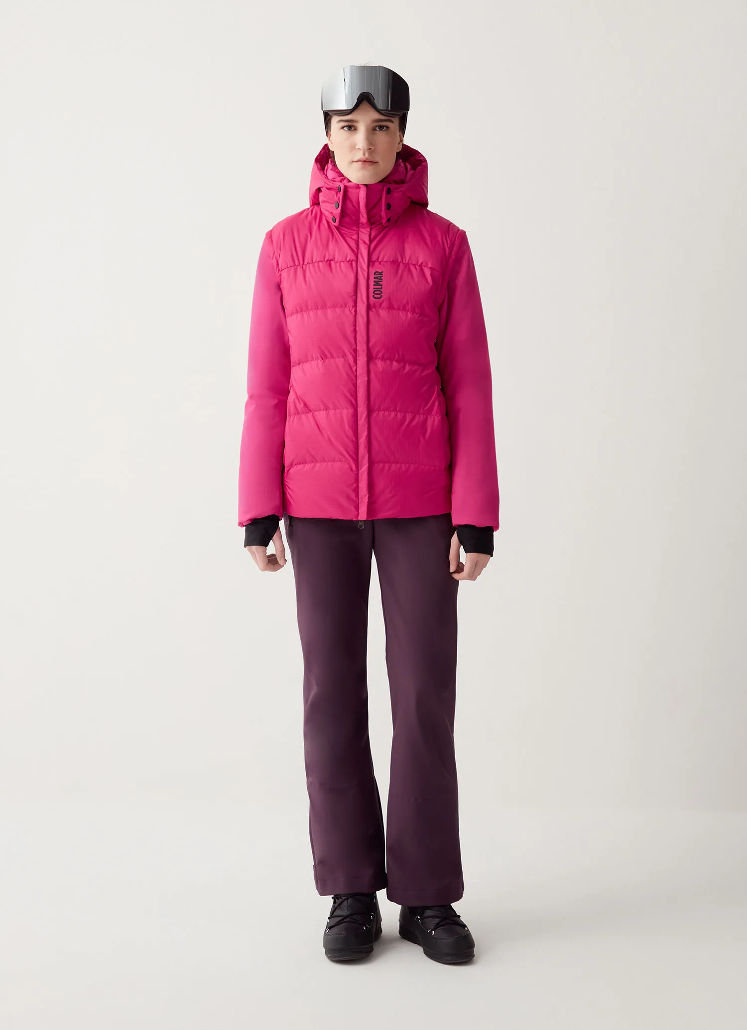 Textured fabric and softshell ski jacket