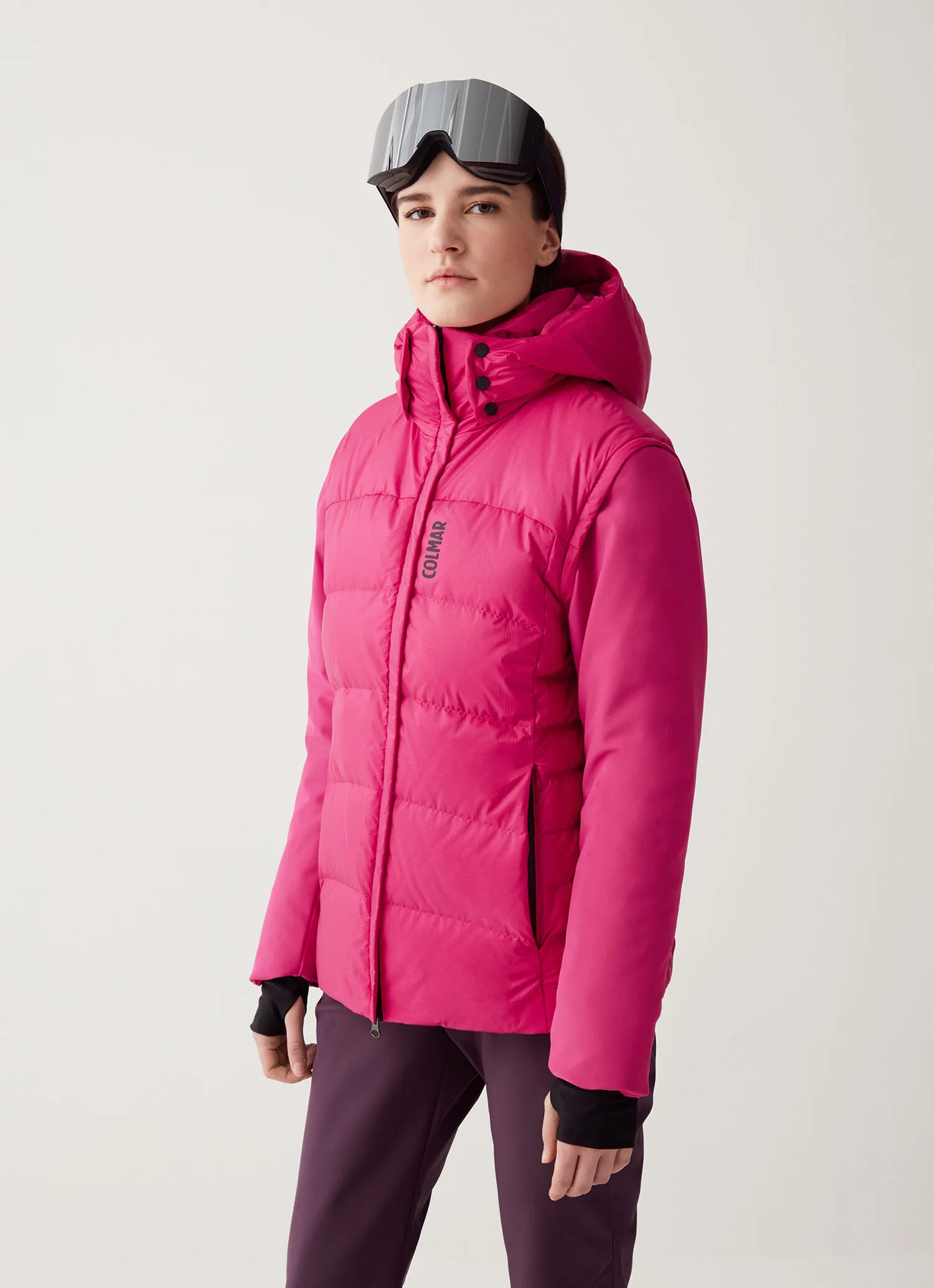 Textured fabric and softshell ski jacket