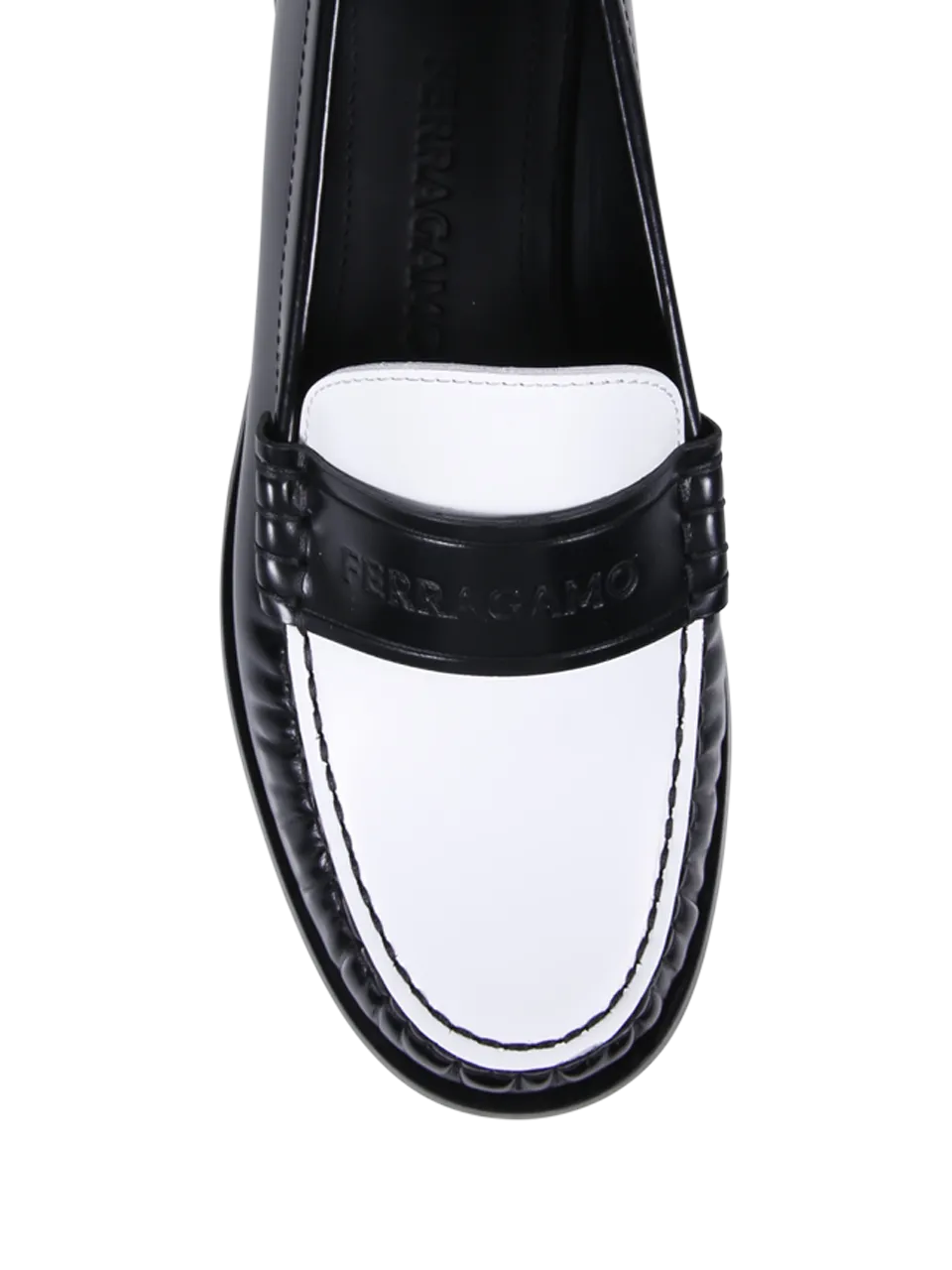 WOMAN FERRAGAMO BLACK LEATHER IRINA LOAFER