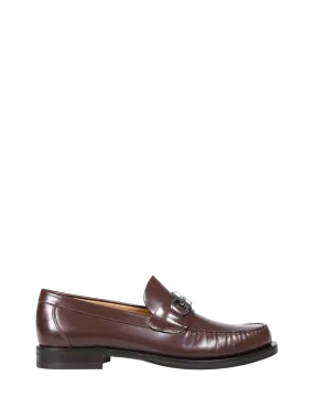 WOMAN FERRAGAMO BROWN LEATHER FORT LOAFER