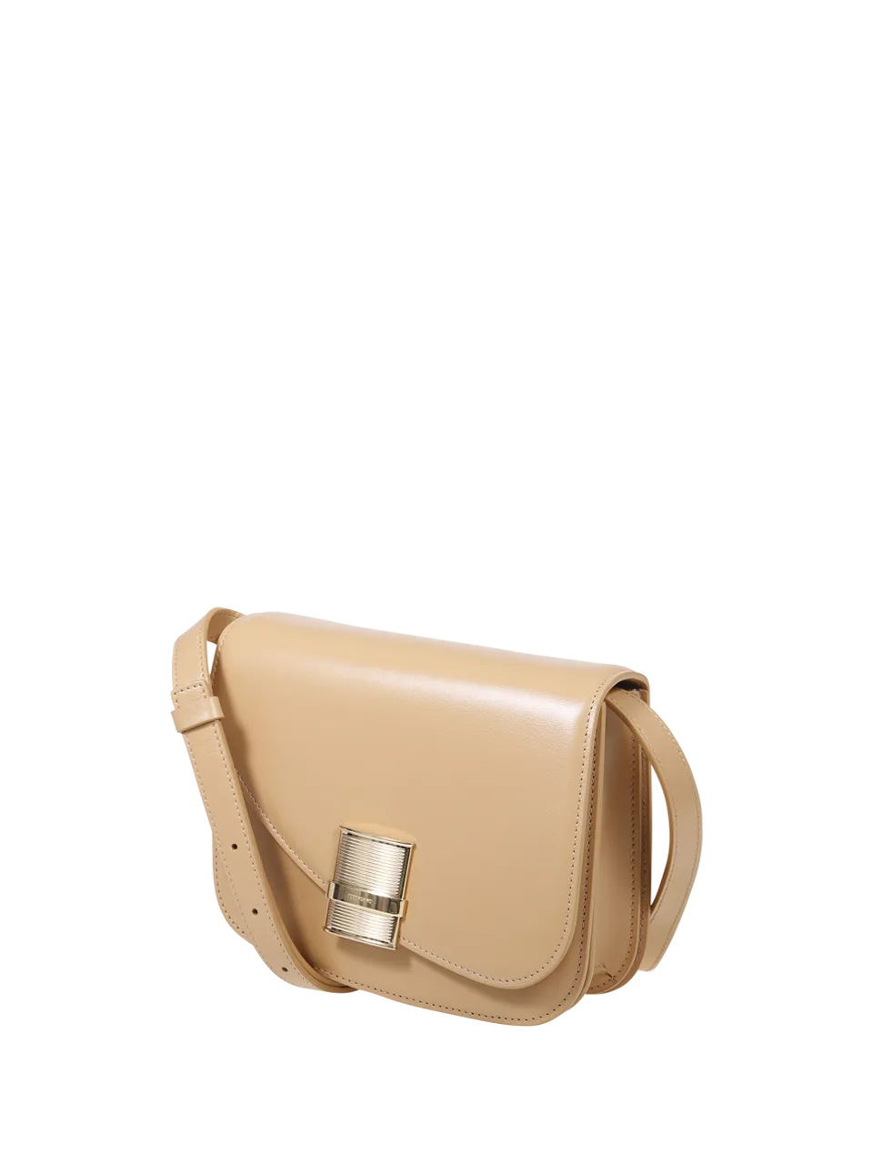 WOMAN FERRAGAMO NUDE CALF LEATHER OYSTER BAG