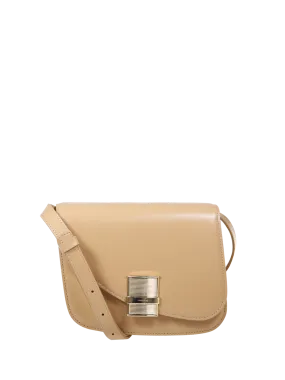 WOMAN FERRAGAMO NUDE CALF LEATHER OYSTER BAG