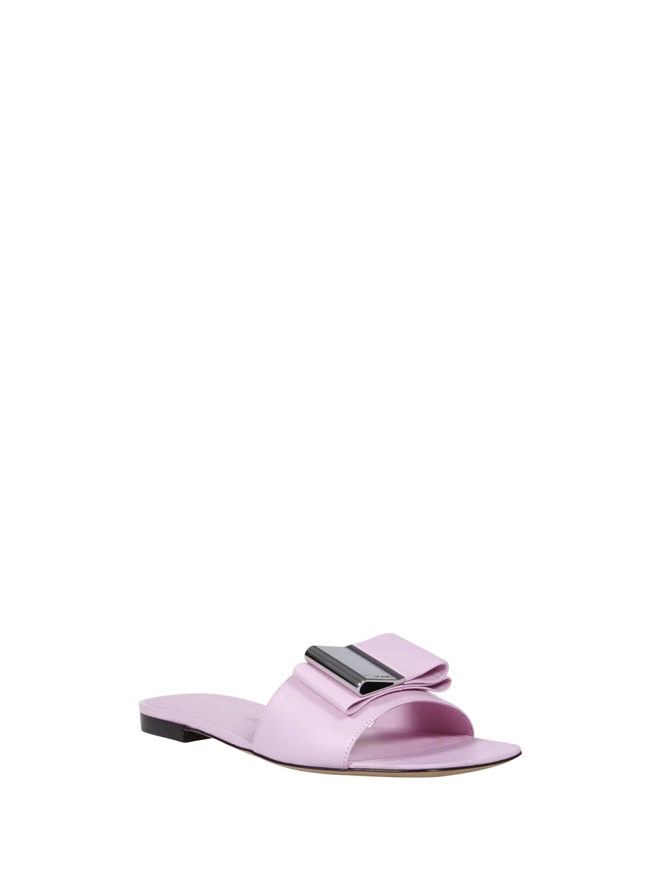 WOMAN FERRAGAMO PINK LEATHER LYANA MULES