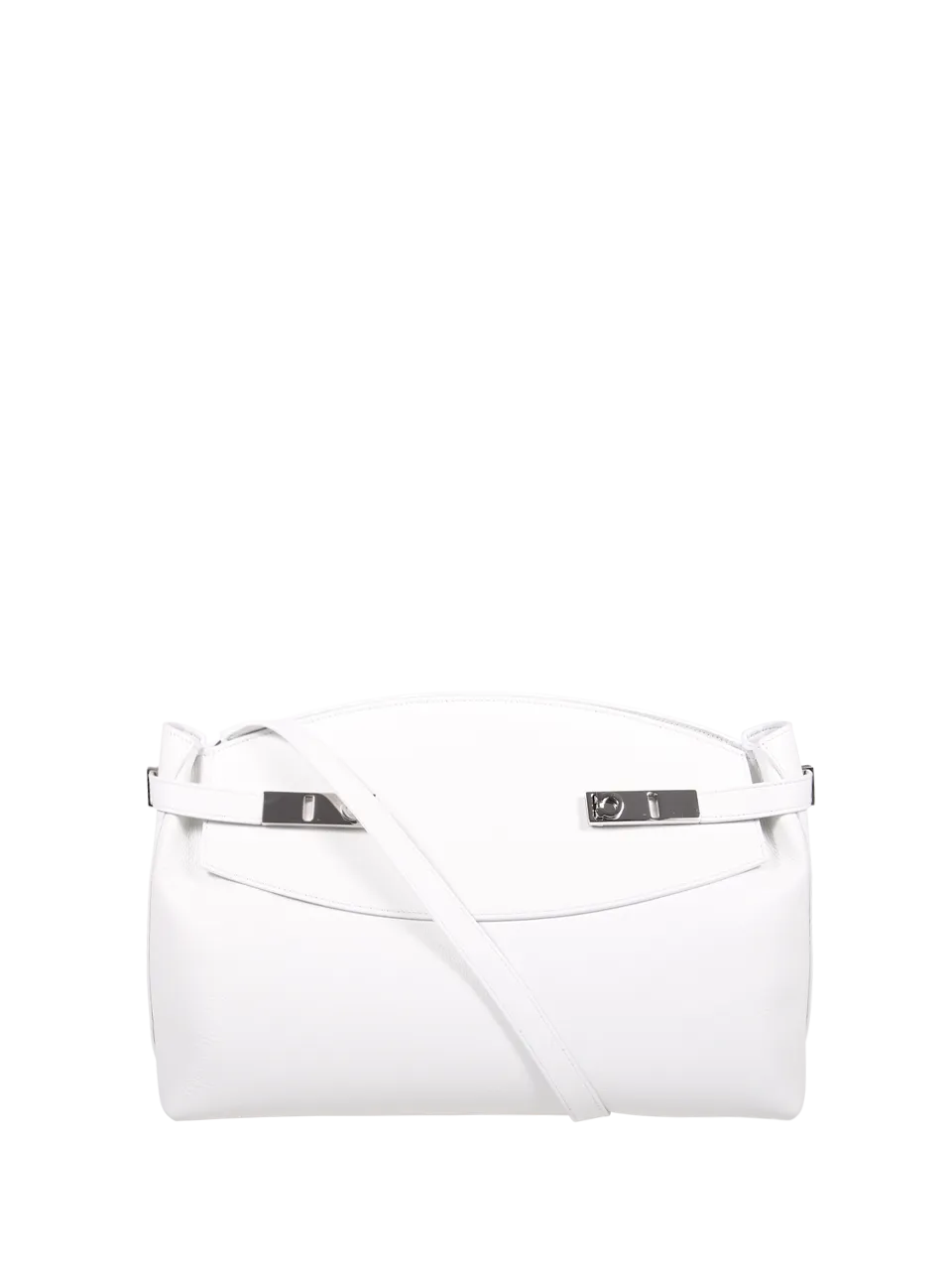 WOMAN FERRAGAMO WHITE CALF LEATHER HUG SOFT BAG