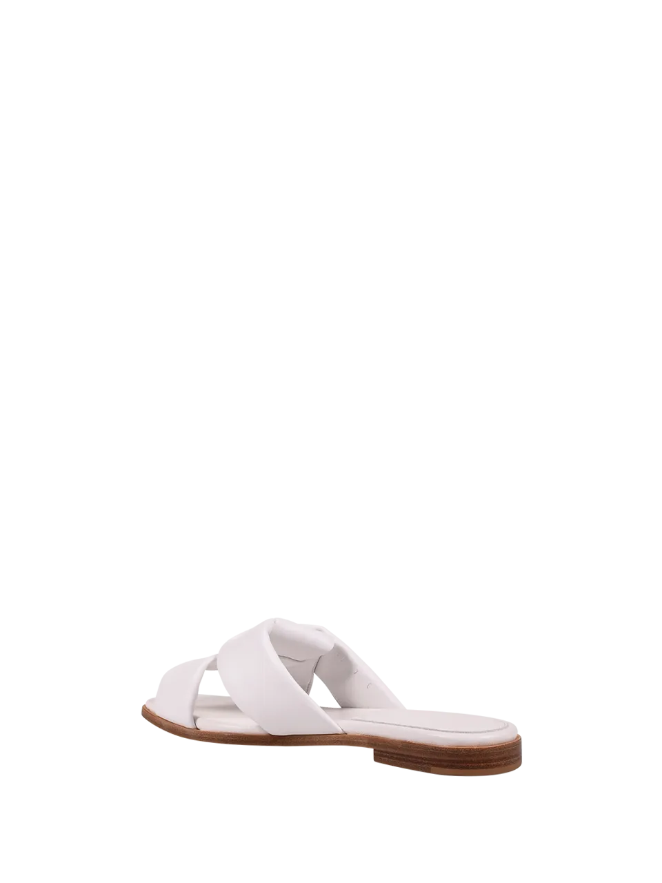 WOMAN FERRAGAMO WHITE LAMB SKIN ALRAI SLIDE